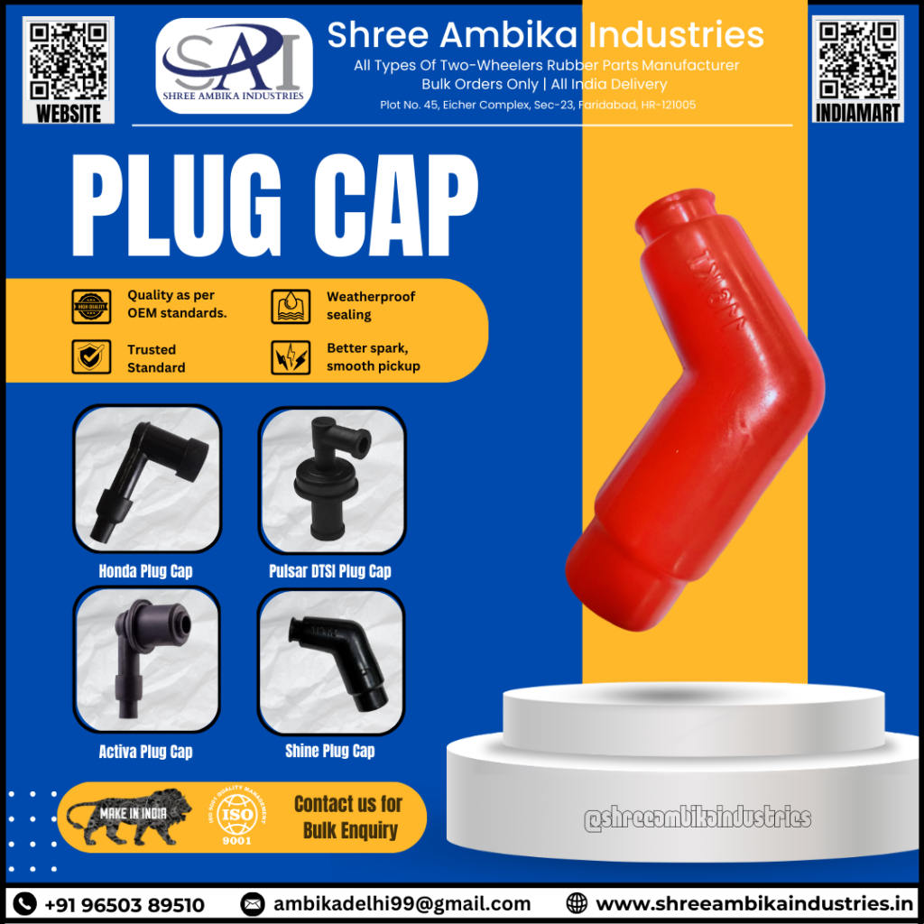 OEM standard two wheeler spark plug cap by Shree Ambika Industries
